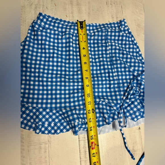 Blooming jelly High Waisted Bikini Set swimsuit Tummy Control Gingham swimwear - Picture 6 of 11